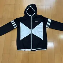 adidas neo フード付きジャージ OT 黒/白