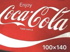 コカコーラ ロゴ入り ハーフサイズタオルケット 100×140cm 綿100%のサムネイル