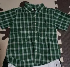 Ralph Lauren 半袖シャツ 60サイズ 緑チェック