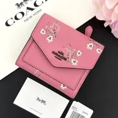 新品・未使用 COACH コーチ 二つ折り財布 花柄 Coach 花 コーチ 財布 二つ折り 花柄 2026年最新 coach 財布 2つ折り 花