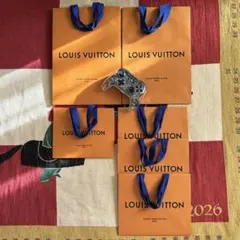 ルイヴィトン　ショッパー 紙袋 ブランド 縦長 中 小　6枚セット　LV 未使用