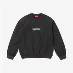 26ss Supreme Washed Crewneck Black Sサイズ - メルカリ