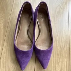 COACH スエード パンプス パープルのサムネイル