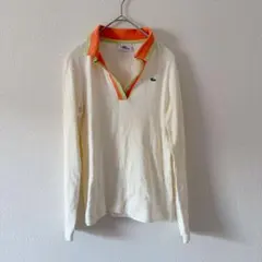 LACOSTE カシミヤ 長袖ポロシャツ アイボリー - メルカリ