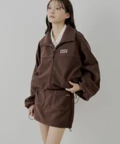 chico フリース台形スカート