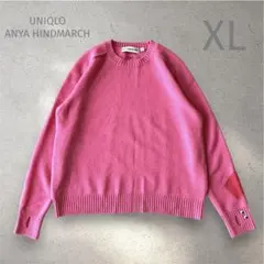 美品✨UNIQLO アニヤハインドマーチ　ピンク　カシミヤ100% ニット