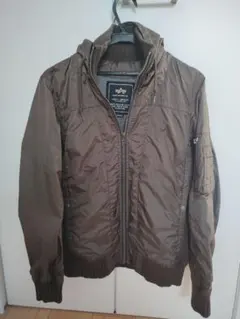 ALPHA INDUSTRIES ブラウンナイロンジャケット S