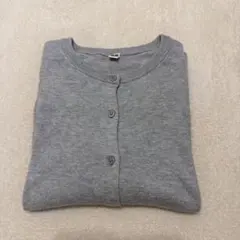 UNIQLO UVカットクルーネックカーディガン グレー S