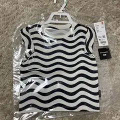 新品　ユニクロ　ベビー　マリメッコ　marimekko 半袖Tシャツ　紺　80