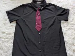 axes femme スタッズネクタイ付ブラウス