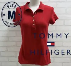 ★美品★ TOMMY HILFIGER ポロシャツ 半袖 レッド Mサイズのサムネイル