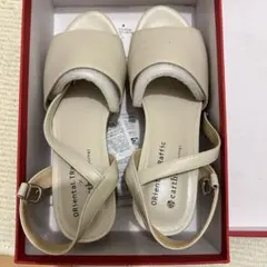 Oriental Traffic×earth コンフォートサンダル ベージュ