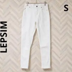 レプシム ホワイトデニムパンツ 白 ストレート スリム 美脚 ストレッチのサムネイル