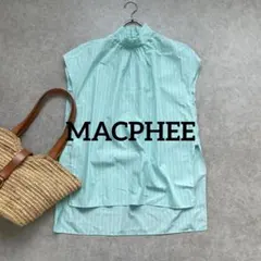 MACPHEE コットンブロード ストライプ　チュニックブラウス　コットンのサムネイル