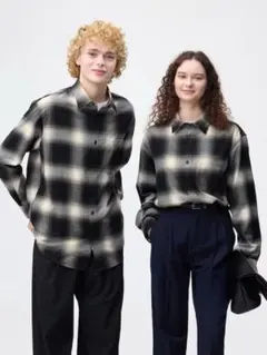 GU フランネルチェックシャツ ユニセックス　Sサイズ