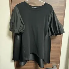 YOKOCHAN 黒 バルーンスリーブ チュニック40のサムネイル