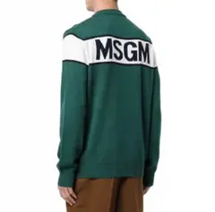 定価4万 MSGM 竹内涼真着用モデル バックロゴニット ニット セーターウールのサムネイル