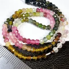 特価＊高品質＊マルチカラートルマリン＊ボタンカットq5