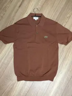 【美品・希少】LACOSTE 別注 ポロシャツ ブラウン FR3 US Sのサムネイル