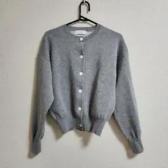 SLOBE IENA　ダブルフェイスクルーネックカーディガン