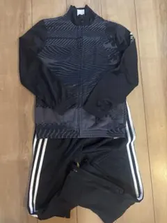 adidas 140㎝　ジャージセット ブラック