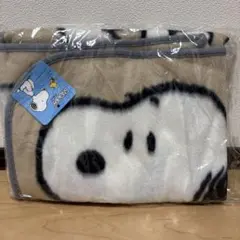 スヌーピー コミック柄ブランケット ベージュ