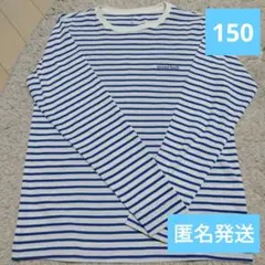 mont-bell　ウィックロン　長袖カットソー 150　ブルー　ボーダー
