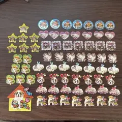 フレークシール 71枚 平成 ファンシー 犬 レトロ 女児 コレクション