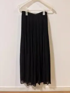 UNIQLO:Cブラック プリーツスカート S