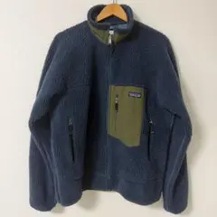 レトロX パタゴニア　ネイビー　カーキ　配色　レア　フリース　ジャケット