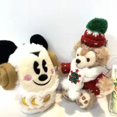 美品　ディズニー ミッキー ダッフィ　キーホルダー