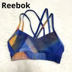 Reebok トレーニング用ブラ 青/オレンジ XS ヨガ フィットネス