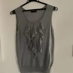 UNITED ARROWSライトグレーノースリーブ トップス
