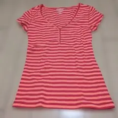 oldnavyストライプ Vネック Tシャツ 半袖