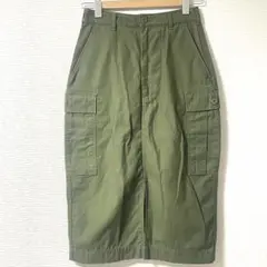 【美品】シンゾーン ミリタリー ベイカー スカート スリット カーキ 36のサムネイル