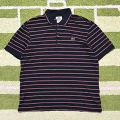 【激レア】 LACOSTE ラコステ　ボーダーポロシャツ　5 ワニ刺繍