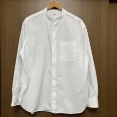 UNIQLO バンドカラーシャツ ホワイト ノーカラー