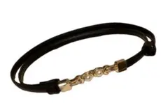 パール装飾 ベルト ブラック ゴールド