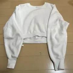 GUホワイトクロップドスウェット Mサイズ