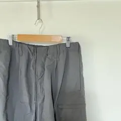 GU テックパラシュートパンツ ナイロン100% グレー M 裾ドロスト