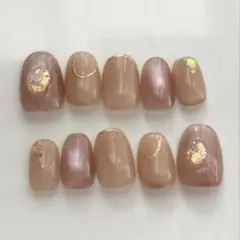 No.16 ピンクニュアンスネイル オフィスにも馴染む大人ネイルチップシール付き