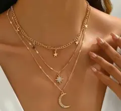 星と月のモチーフ ネックレス #4