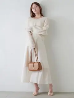 スナイデル♡スラブニットキャミワンピース新品未使用 SNIDEL（スナイデル）の「クロップドニット&レーストリムキャミ