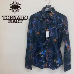 【新品未使用】TORNADO MART マルチフラワープリントシャツ 黒