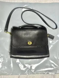 ✨美品✨オールドコーチ 2way ショルダーバッグ レザー ブラック 9870