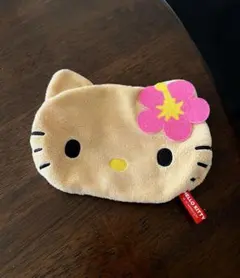 日焼け ハローキティ フェイスポーチ ハイビスカス