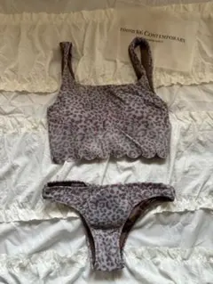 新品　room306contemporary　ビキニ　水着　レオパード　スカラ