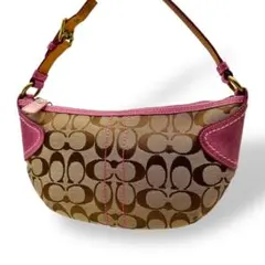 【大人気】COACH　コーチ　ハーフムーン　 y2k スエード　キャンバス　希少