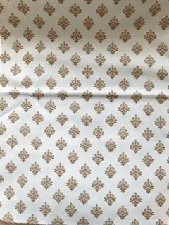 未使用カルトナージュ ファブリック 生地 ダマスク ミントグリーン