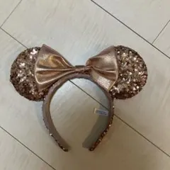 ディズニー ミニー ピンクゴールド　 スパンコールカチューシャ